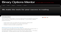 Desktop Screenshot of binary-options-mentor.com