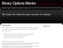 Tablet Screenshot of binary-options-mentor.com
